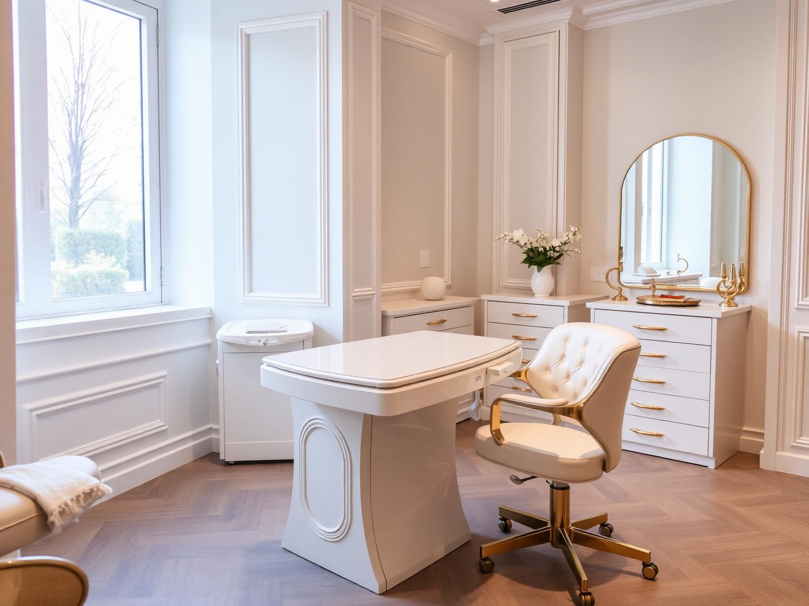 Luxury nail salon interior